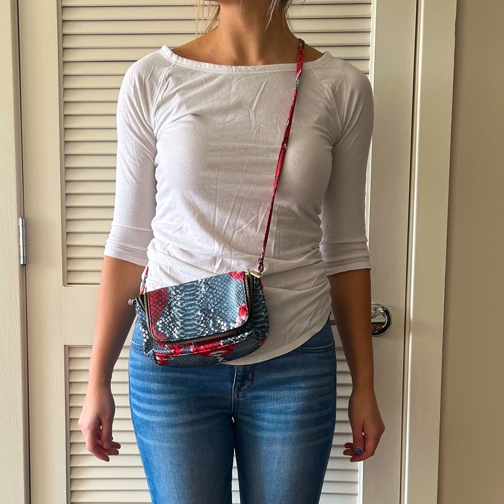 H&M faux snake skin crossbody purse